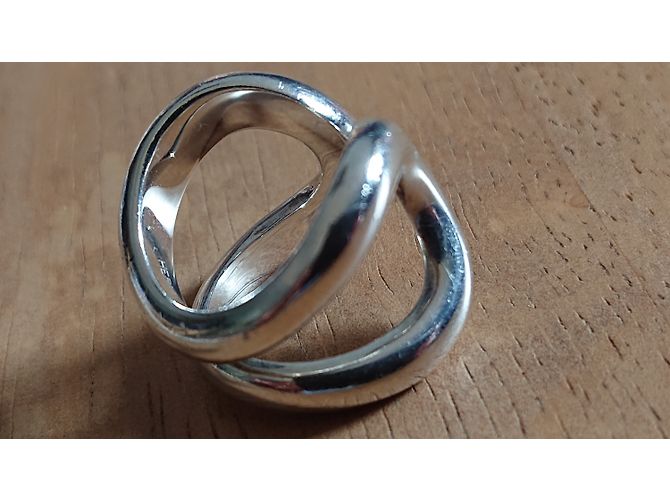 Hermès Anillos Plata - vista 3