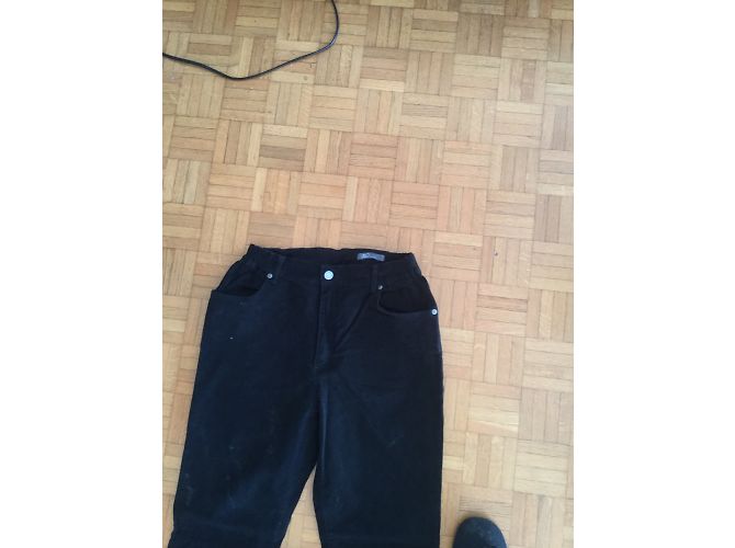 Autre Marque Pantalones de charol marrón Castaño - vista 3