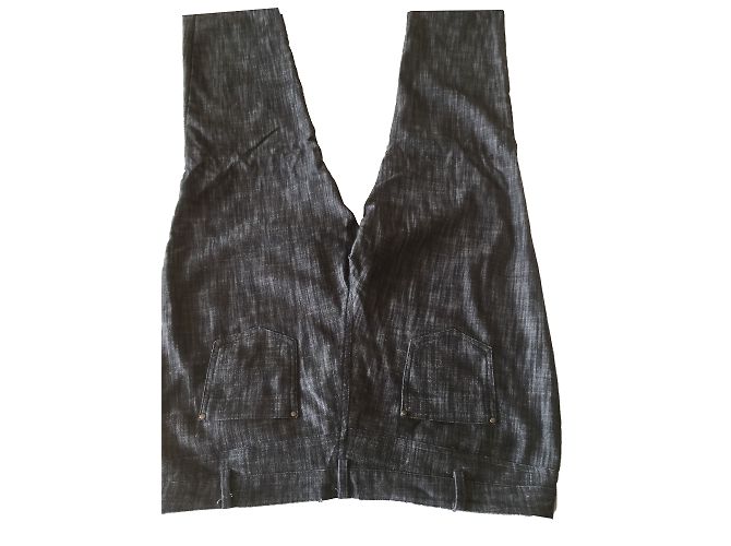 Autre Marque Calça de algodão cinza com 5 bolsos - vista 2