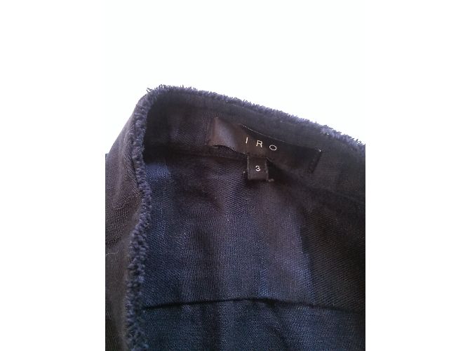 Camicia Iro in cotone con stampa camouflage blu - vista 4