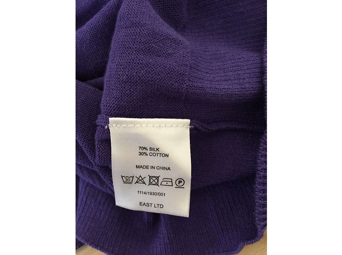 Autre Marque Malha de seda e algodão roxa Roxo - vista 3