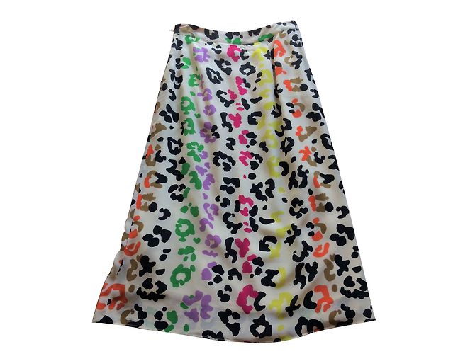 Falda Essentiel Antwerp de seda con estampado de pantera - vista 2