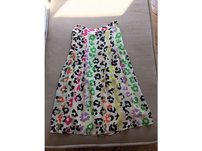 Falda Essentiel Antwerp de seda con estampado de pantera - vista 3