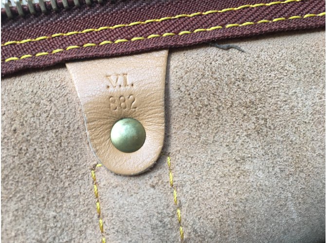 Louis Vuitton Keepall vintage 55 Paglia - vista 15