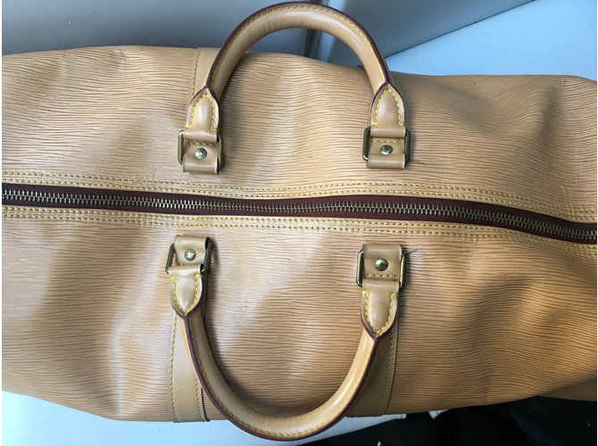 Louis Vuitton Keepall vintage 55 Paglia - vista 4