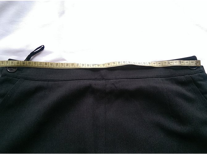 Falda larga Hermès gris lana algodón seda - vista 11