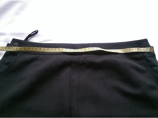 Falda larga Hermès gris lana algodón seda - vista 12