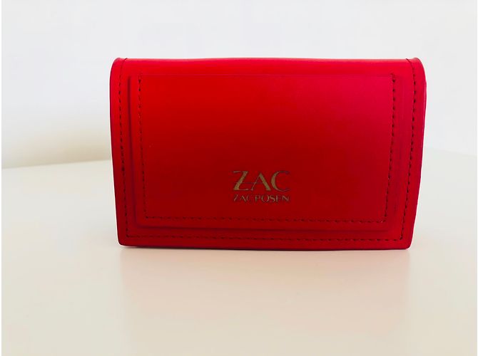Zac Posen Mini Borsa a Tracolla Rossa in Pelle con Catena Rosso - vista 4