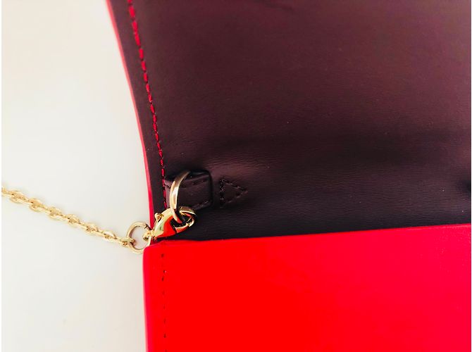 Zac Posen Mini Borsa a Tracolla Rossa in Pelle con Catena Rosso - vista 7