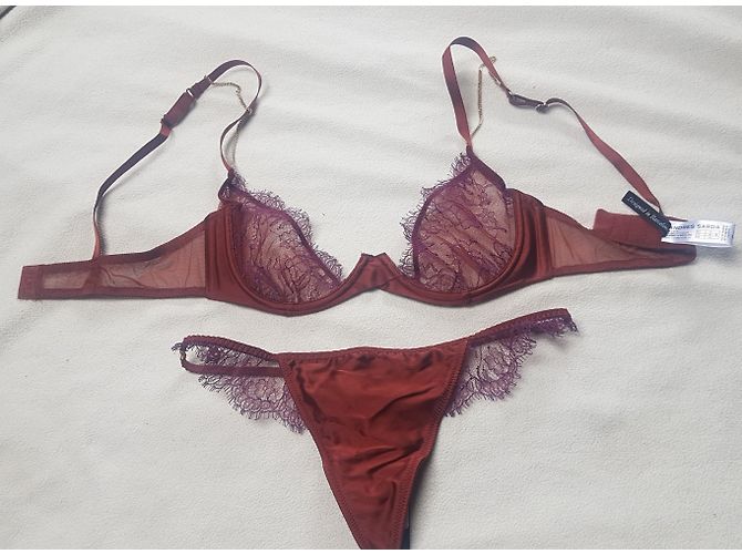 Andres Sarda BH und String Set Dunkelrot Polyamid Bordeaux - Ansicht 2