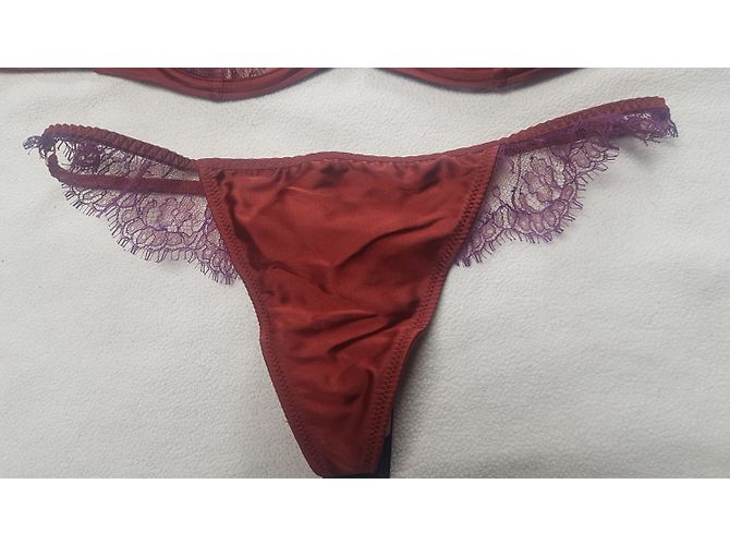Andres Sarda BH und String Set Dunkelrot Polyamid Bordeaux - Ansicht 4