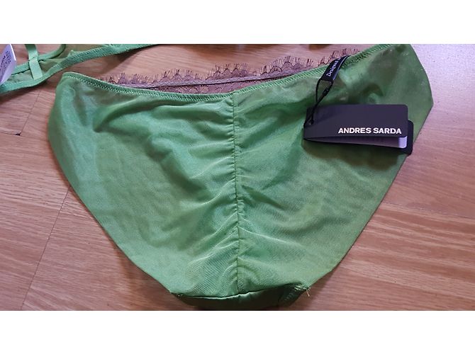 Conjunto de Sostén y Bragas Brasileñas Andres Sarda Verde Claro - vista 5