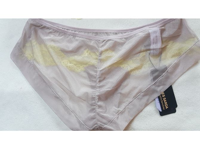 Andres Sarda Sostén y Braguita Brasileña Beige Amarillo Poliamida - vista 3