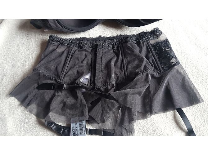 Conjunto de lencería de 3 piezas Andres Sarda Gris Oscuro Poliamida Gris antracita - vista 3