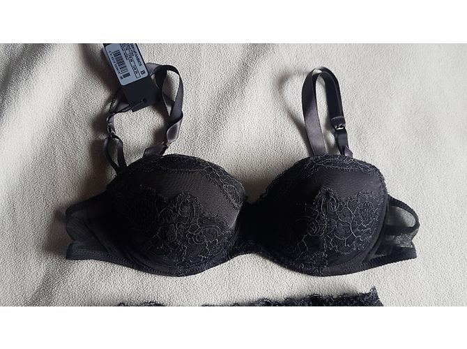 Conjunto de lencería de 3 piezas Andres Sarda Gris Oscuro Poliamida Gris antracita - vista 9