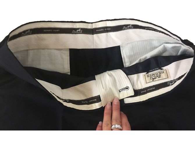 Hermès Pants Black Navy blue - view 2