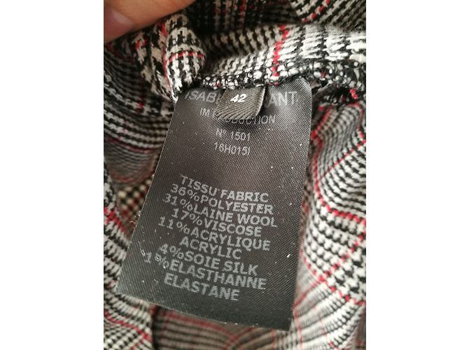 Falda Isabel Marant de lana Prince de Galles - vista 2