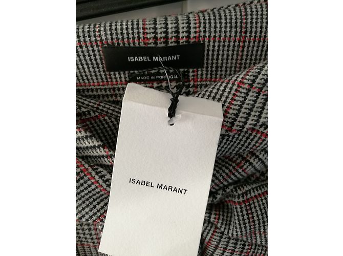 Falda Isabel Marant de lana Prince de Galles - vista 3