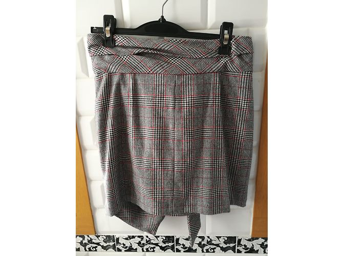 Falda Isabel Marant de lana Prince de Galles - vista 4