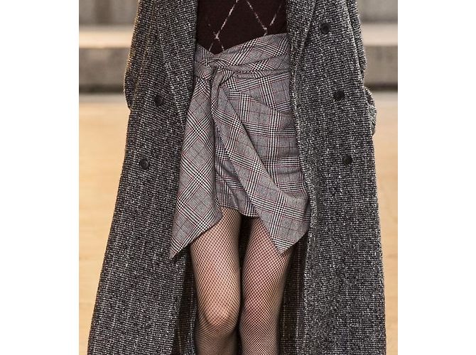 Falda Isabel Marant de lana Prince de Galles - vista 5
