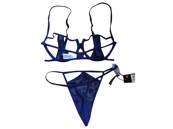 Conjunto de lencería Andres Sarda azul de poliamida - vista 2