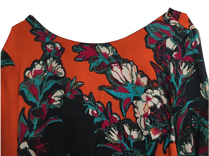 Virginie Castaway Seidenkleid Schwarz Bunt Mehrfarben - Ansicht 2