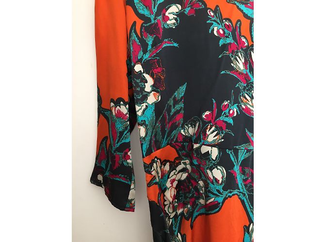 Virginie Castaway Seidenkleid Schwarz Bunt Mehrfarben - Ansicht 4