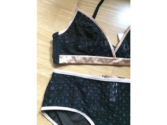 Autre Marque Conjunto de lingerie Andres Sarda Preto - vista 2