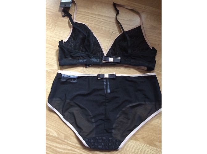Autre Marque Conjunto de lingerie Andres Sarda Preto - vista 5