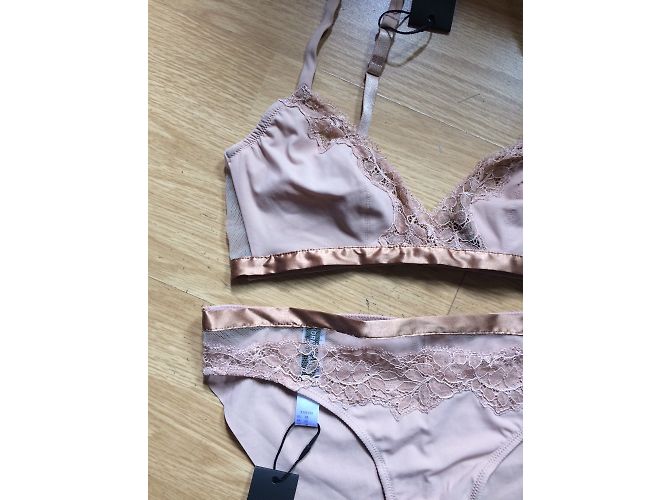 Conjunto de lencería beige de poliamida Andres Sarda - vista 2