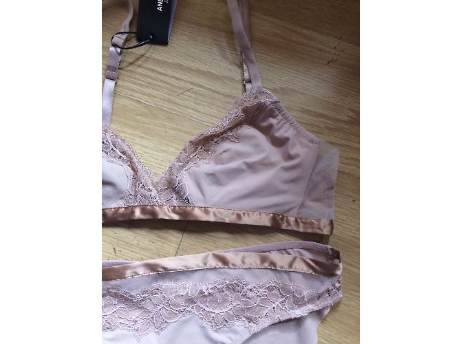 Conjunto de lencería beige de poliamida Andres Sarda - vista 3
