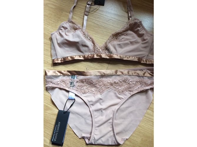 Conjunto de lencería beige de poliamida Andres Sarda - vista 4