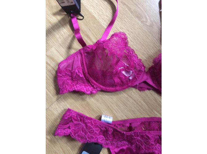 Conjunto de lencería rosa de poliamida Andres Sarda - vista 2