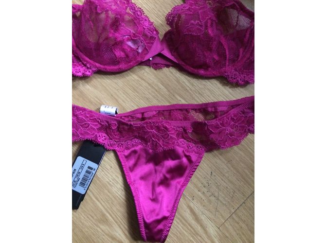 Conjunto de lencería rosa de poliamida Andres Sarda - vista 3