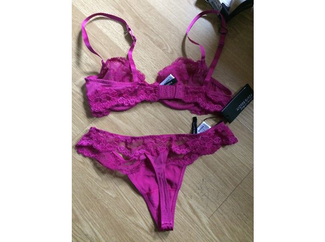 Conjunto de lencería rosa de poliamida Andres Sarda - vista 4
