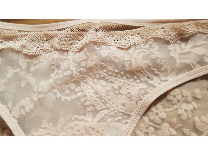 Conjunto de Sujetador y Bragas Brasileñas Andres Sarda Crema - vista 7