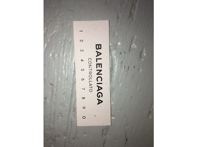 Balenciaga Bazaar Bag Schwarz Orange Creme Leder Canvas Roh - Ansicht 7