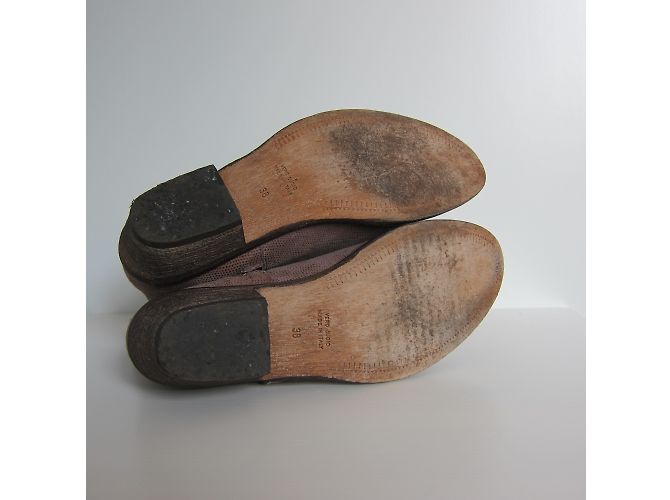 Autre Marque Botines Via Roma 15 de piel rosa con tachuelas - vista 8