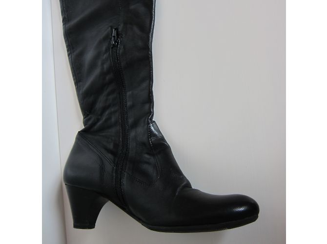 Autre Marque Botas cuissardes de cuero negro - vista 6