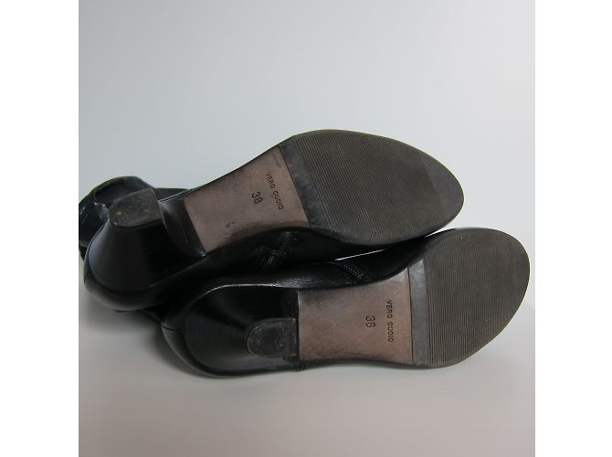 Autre Marque Botas cuissardes de cuero negro - vista 8