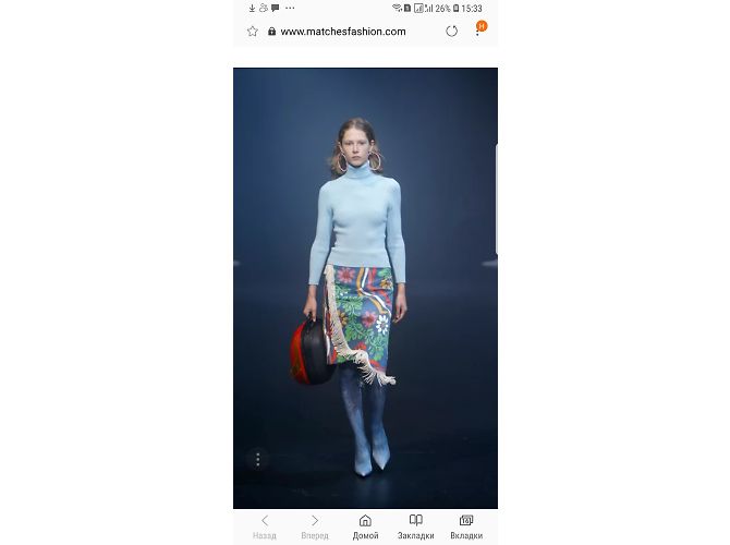Balenciaga Hellblauer Wollpullover mit offenem Rücken - Ansicht 3