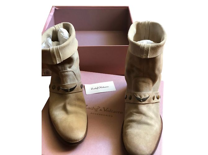 Botas Zadig & Voltaire de piel beige - vista 2