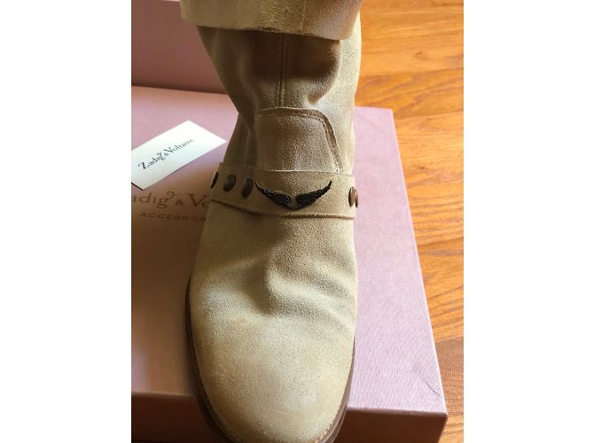 Botas Zadig & Voltaire de piel beige - vista 4