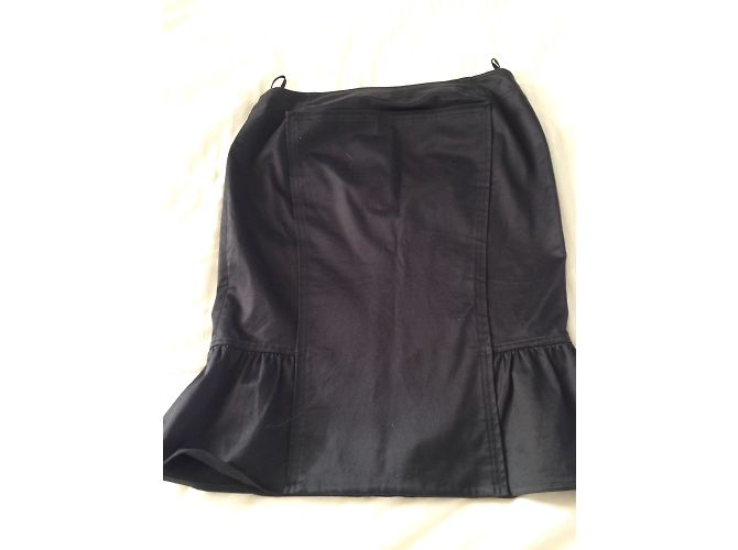 Falda lápiz Gucci de algodón negro - vista 2