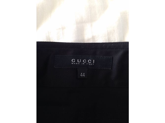 Falda lápiz Gucci de algodón negro - vista 5