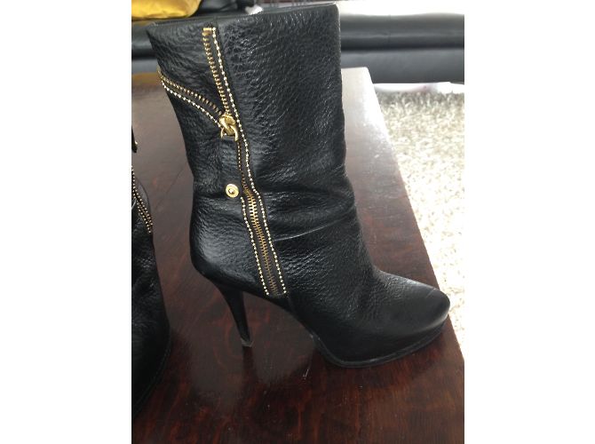 Stivaletti Liu.Jo in pelle nera con platform Nero - vista 7