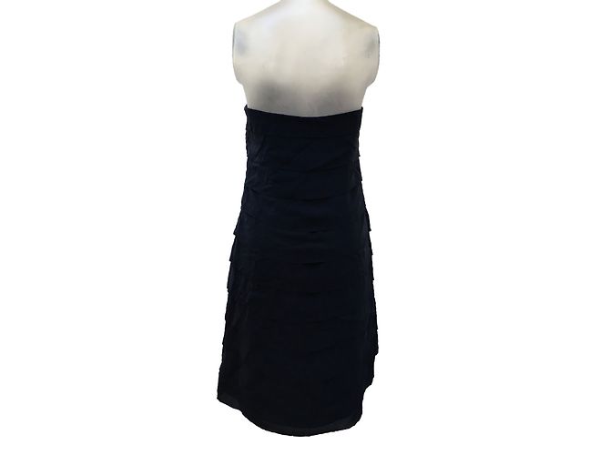 Autre Marque 1.2.3. Seidenkleid Navy Blau Marineblau - Ansicht 2