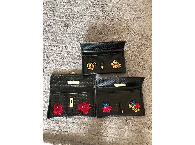 Autre Marque Pochette in similpelle nera Nero - vista 3