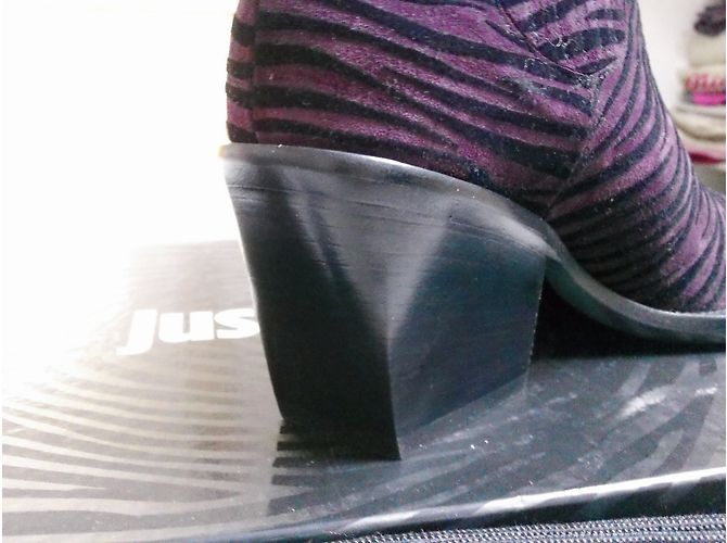 Botines Just Cavalli Morado de Gamuza Tacón de Cebra Púrpura - vista 6