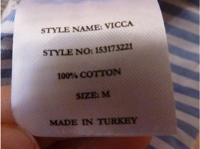 Autre Marque Felpa CUSTOMMADE Grigia e Blu a Righe Cotone M - vista 3